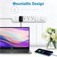 thumbnail image 4 of Lefree Surge Protector Power Strip with 4-Foot Extension Cord - 6 Outlet for Indoor/Office Use, White, 2Pack, 4 of 5