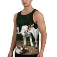 thumbnail image 2 of Easygdp Cute Goat Baby Men's Tank Top, Sleeveless Muscle T Shirts, Breathable, Quick-Dry, Loose for Gym, Running, Fitness - Small, 2 of 9