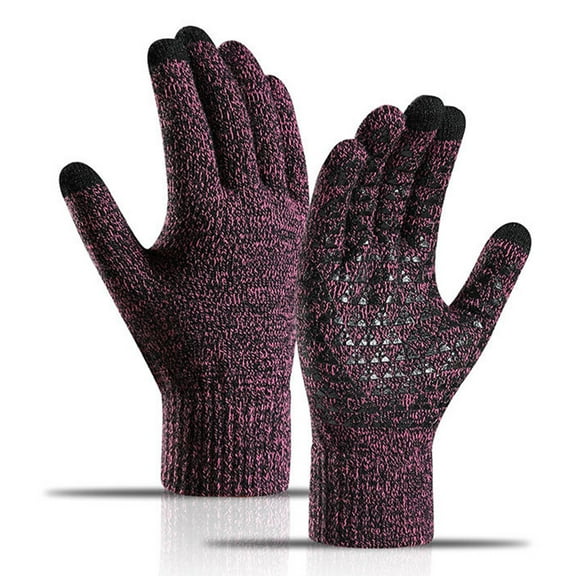 TELOLY Heated Gloves Soft to the Touch Heated Gloves for Women All-Weather Wear Electric Gloves Flexible Fingers Red
