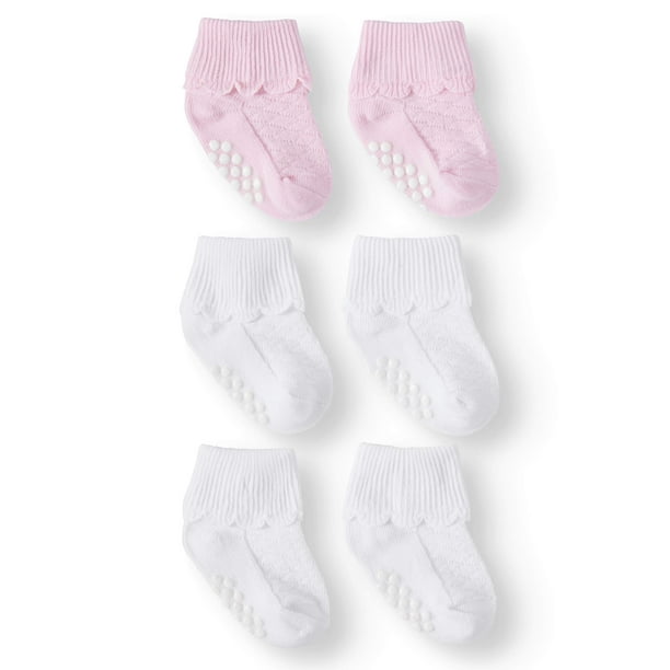 Jefferies Socks Jefferies Socks Baby Girls NonSkid Scalloped Turn