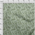 thumbnail image 3 of oneOone Tissu Popeline de Coton Sergé Vert Floral Rétro Matériel de Robe Tissu Imprimé Tissu au Mètre 56 Pouces de Large, 3 of 5