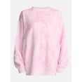 thumbnail image 5 of No Boundaries Oversized Fleece Sweatshirt with Long Sleeves, Women's and Women's Plus Sizes XXS-4X, 5 of 5
