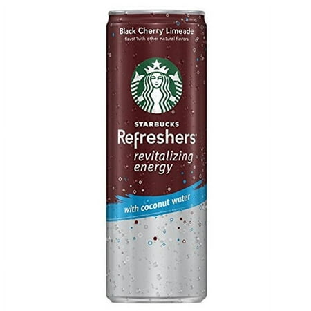 Starbucks Refreshers Black Cherry Limeade Drink 12 oz Cans - Pack of 12