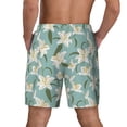 thumbnail image 4 of Uemuo Lilies Flowers Pattern Mens Swim Trunks Quick Dry Board Shorts with Mesh Lining, Stretch Beach Shorts Quick Dry No-Chafing Board Shorts-3X-Large, 4 of 9