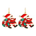 thumbnail image 1 of 2 Piezas Pendientes de Papá Noel Pendientes Colgantes Accesorios de Disfraces Pendientes Creativos de Regalo de Navidad para la Fiesta del Día de San, 1 of 8