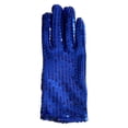 thumbnail image 3 of Sequin Performance Gloves Sparkling Glitter Dance Stage Costume Accessories for Adults One Size Royal Blue, 3 of 3