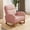 PINK, variant on Glider Rocking Chair Nursery Comfy Accent Chair with High Backrest Upholstered Living Room Chairs with Side Pocket Armchair Reading Chair for Bedroom Nursery Office, Grey