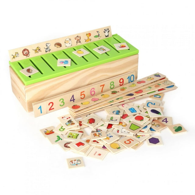 Juguete educativo, juguete educativo de madera del bloque de clasificación del conocimiento Woodentoy uso conveniente
