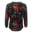 thumbnail image 5 of Pompotops Mode Femmes Imprimé Manches Longues Confortable Respirant Sweat-Shirt Col Rond Liquidation, 5 of 5