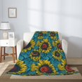 thumbnail image 2 of Sikiie Sunflowers Cozy Flannel Fleece Throw Blanket: Lightweight & Thick for All Seasons - Perfect for Women, Men, & Kids"40"x30", 2 of 6