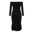 thumbnail image 5 of VKEKIEO Semi Formal Dresses For Women Wrap Long Sleeve Solid Black S, 5 of 5