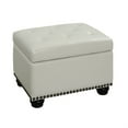 thumbnail image 2 of Convenience Concepts Designs4Comfort Faux Linen Storage Ottoman, Dark Gray, 2 of 2