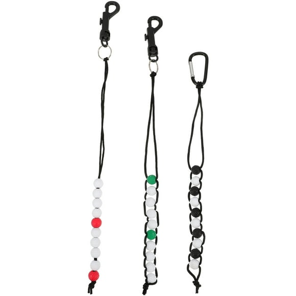 KAKOWELY golf stroke counter 3Pcs Golfing Score Counter Golfs Stroke Counter Portable Golfing Scoring Chain Golfing Scoring Bead11.81"X0.39"X0.39"