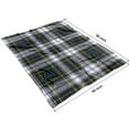 thumbnail image 4 of Blue Green Plaid Checkered Pattern Blanket,Comfortable Soft Flannel Throw Blanket,All Season,Warm Lightweight Blankets for Sofa Bed Couch Living Room Chair,60"x80", 4 of 4