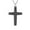 Black, variant on Jewelry Men's Large Size Carbon Fiber Black Plated Stainless Steel Cross Necklace