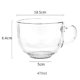 thumbnail image 3 of Tazas de Café con Asa, Vasos de Vidrio con Tapas de Bambú y Cucharas de Flor de , Vasos Transparentes para Té, Cereales, Yogur, 3 of 5