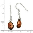 thumbnail image 5 of 925 Sterling Silver Brown FW Cultured Pearl Earrings, 5 of 5