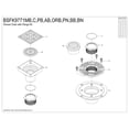 thumbnail image 3 of Kingston Brass BSFK9771PN Watercourse 4-Inch Brass Square Grid Shower Drain with Hair Strainer and Base Flange in Polished Nickel, 3 of 5