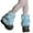 czb# Blue74, variant on Socks For Women Winter Fuzzy Thermal Leg Warmers Long Plush Furry Fluffy Boot Sleeves Stockings Foot Overs Breathable Lightweight Footwear,Black,40CM
