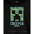 thumbnail image 2 of Minecraft Creeper Boys' Pullover Hoodie with Kangaroo and Zip Pocket, 2 of 5