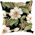 thumbnail image 3 of Jordan Manufacturing 20" x 20" Caroline Midnight Black Floral Square Outdoor Throw Pillow (2 Pack), 3 of 9
