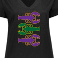 thumbnail image 4 of Inktastic Mardi Gras Celebration Funny Crawfish Women's Plus Size V-Neck T-Shirt, 4 of 5
