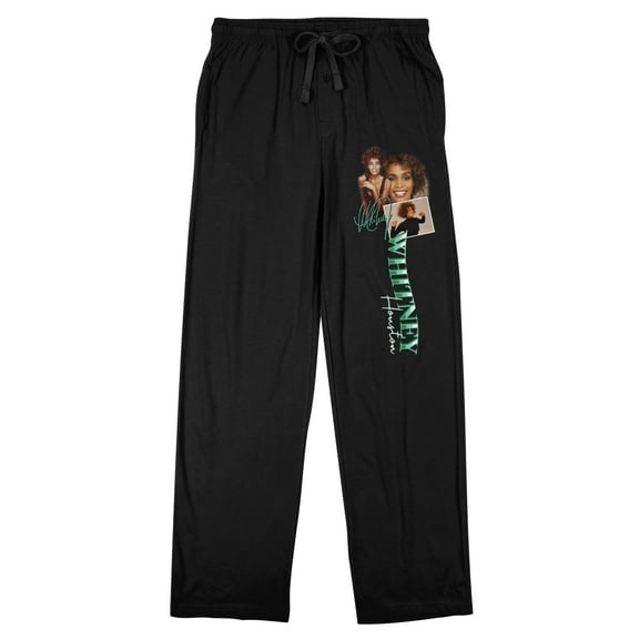 Whitney Houston Men's Black Sleep Pajama Pants-3XL