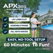 Bestway Above Ground Pool APX 365 Metal Frame - Sand Filter Pump and Ladder - 18 x 52 in