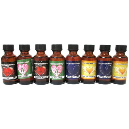 8 Aroma Therapy Oils Set Love Scent Spa Home Fragrance Air Diffuser Burner