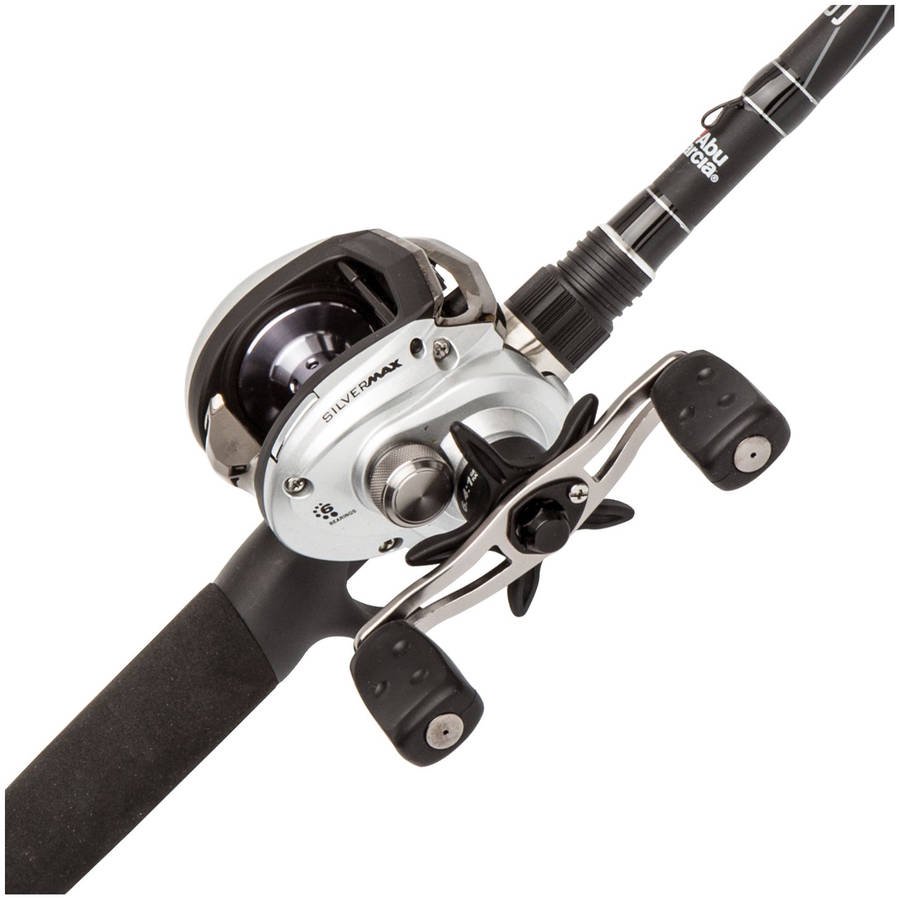 Abu Garcia Silver Max Low Profile Baitcast Reel and Fishing Rod Combo