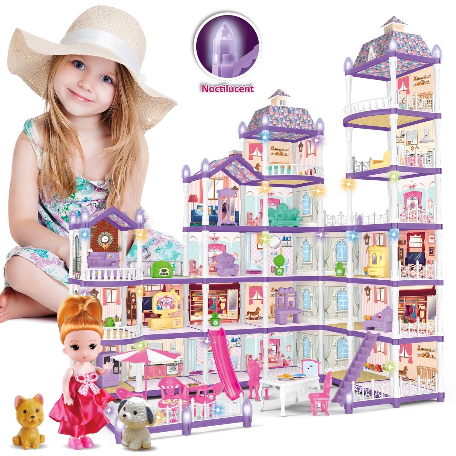Huge Wave 35-Inch Dollhouse Set with 493 Pieces photo 8