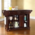 thumbnail image 6 of Bowery Hill Wood Kitchen Island with Stainless Steel Top in Mahogany, 6 of 7