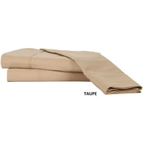 Castle Hill London 310 Thread Count Cotton Sateen Sheet Set Deep Pocket - Queen, Taupe