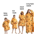thumbnail image 3 of Sudadera con capucha superlarga para hombre y mujer, pijama de forro polar cálido de gran tamaño, manta gigante con mangas, Jersey, ropa de estar por casa para fiesta, 3 of 4