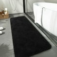 thumbnail image 6 of Junovo Soft Bathroom Rug Runner Absorbent Microfiber Bath Rugs for Bathroom Non Slip Bath Mat for Tub, Shower Floor,24"x48",Black, 6 of 6