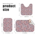 thumbnail image 3 of Paisley and Floral White Pattern Bathroom Rug Set 3 Piece,Non-Slip Bath Mat Set with U-Shaped Contour and Runner Soft Absorbent Washable, 3 of 5