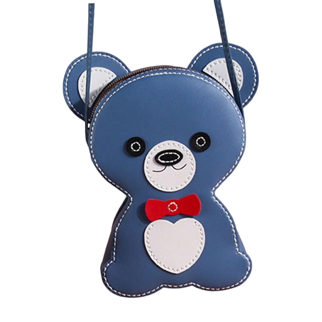 Bolso de hombro de cuero PU BLESIY DIY accesorios de dibujos animados cubo azul