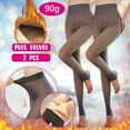 thumbnail image 2 of Cehvom Women's Fleece Pantyhose, Solid, One Size, 2 of 8