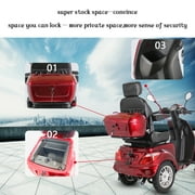 FYC Electric Mobility Scooters for Seniors Adults Heavy Duty 600W Powered 4-Wheel 3-Speed 400lbs Capacity Scooter with Adjustable Seat Rear Lockbox for Travel