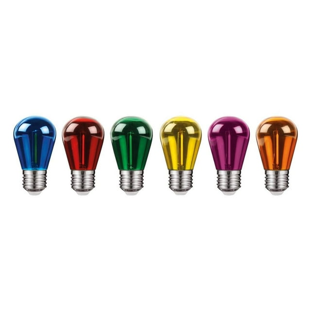 6 Focos Led S14 Aksi 1W Colores