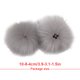 thumbnail image 5 of Yuarrent Bolas de piel de zorro pompones DIY sombreros de invierno bufanda Skullies de punto DIY manualidades hechas a mano fiesta Navidad ropa de felpa Artesanía gris Yuarrent HA059883-03, 5 of 6