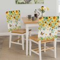 thumbnail image 5 of Sunflower Leaf Chair Covers Set of 1 Summer Country Flower Eucalyptus Leaves Butterfly Chair Back Covers Stretch Removable Slipcovers Protector for Dining Room Kitchen Party Decor, 5 of 9