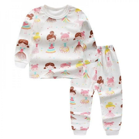 

Jandel 2021 Spring New Baby Boys And Girls Dinosaur Print Long-sleeve Underwear/pajamas/sports Air-conditioning Kids 2Pcs Set 2-9Y