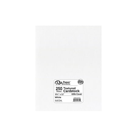 Paper Accents Cardstock 8.5"x 11" 250pc Textured 65lb White