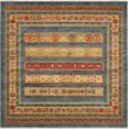 thumbnail image 2 of Rugs.com Kashkuli Gabbeh Collection Rug – 8' Square Blue Medium Rug Perfect For Living Rooms, Kitchens, Entryways, 2 of 9