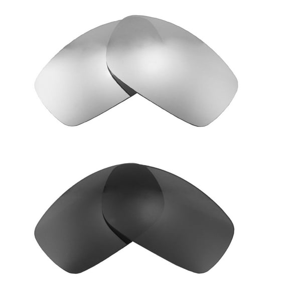 Walleva 2 Paris Polarized Replacement Lenses For Maui Jim World Cup Sunglasses-Titanium   Black