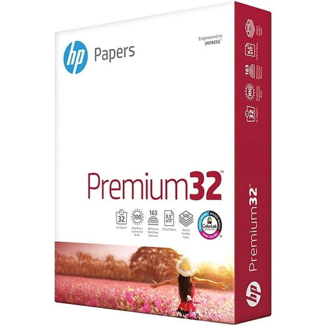 Impresora de papeles HP Papel 8.5x11 Premium 32 Lb 1 Resma 500 Hojas HP Papers