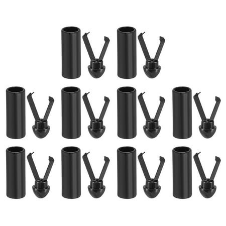 

Shoe Lace Tips 10 Pcs Metal Shoelace Head Shoelace Tips Cords End Replacement for Shoestring (Black)