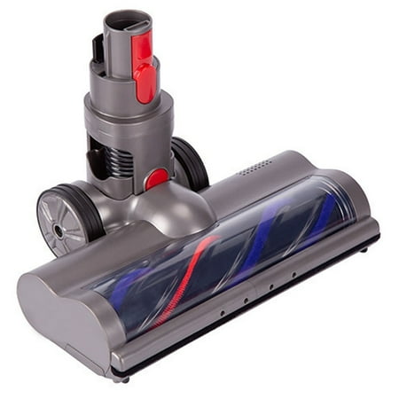 Hard Hair Roller Brush Head Floor Tool with LED Lights for Floor, Tiles, Carpets, Rotatable Cleaner Head Compatible with Dyson V7 V8 V10 V11 V15