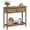 Caramel Oak, variant on Farmhouse Rattan Console Table with 2 Drawers 2 Tier Boho Narrow Long Sofa Table Natural with Open Storage Shelf Wood Entryway Table for Living Room Hallway Foyer